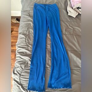 No Boundaries Blue Ribbed Top